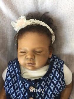Reborn Baby Doll Asleep Ethnic Biracial By Tamie Yarie 4.2 lbs 17