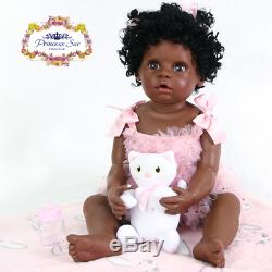 Reborn Baby Doll Black African American 22 Ethnic Biracial Toddler Full Vinyl
