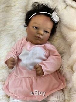Reborn Baby Doll Lavender AA Biracial Skin Tone