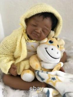 Reborn Baby Doll LaylaAA, African American, Ethnic Reborn, Ready To Ship