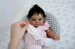 Reborn Baby Dolls African American Black Girls 20 Reborn Newborn Smiling Doll