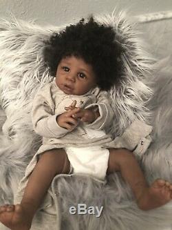 Reborn Doll Ethnic Biracial AA Baby Boy was Kyra by Eva Helland