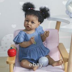 Reborn Dolls, 22'' African American Reborn Baby Doll Silicone Full Body Black