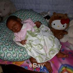 Reborn Ethnic/ AA Gaby Gail Asleep by Claire Taylor, SOLD OUT Edition