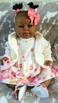 Reborn Ethnic Biracial African American Black Baby Doll