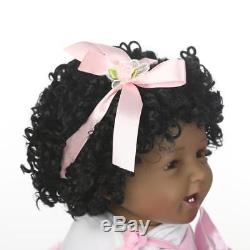 Reborn Newborn 22 African American Ethnic Biracial Baby Girl Doll Black Hair