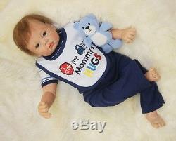 Reborn Toddler Dolls 22'' Handmade Lifelike Baby Silicone Vinyl Boy Girl Doll