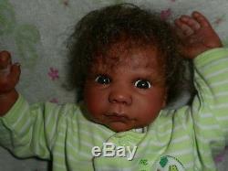 Reborn baby biracial ethnic African American baby boy doll
