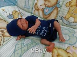 Reborn baby doll ethnic boy sleeping preemie biracial OOAK AA Latino
