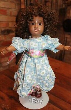 Size 5 Unmarked Twin to my other Jumeau listing Black Beautiful Jumeau Doll
