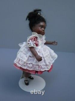 Small African American All Bisque Doll 7 Signed Limited Edition 12/25