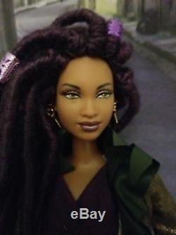 Stunning Ooak African American Barbie Doll With Purple Dreadlocks