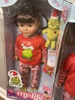 THREE3? My Life As Grinch Sleepover 18 inch Poseable Dolls- Complete SET