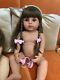 Tan Skin Soft Silicone Reborn Baby Dolls Full Body Realistic Toddler Girl Dolls