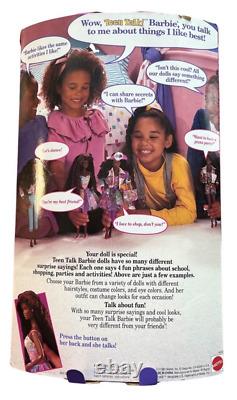 Teen Talk Barbie Mattel African American Doll She Really Talks Sealed in Box MIB