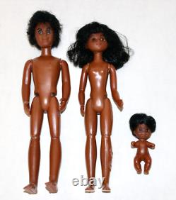 The Sunshine HAPPY Family 1973 African American black doll set Mattel