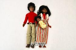 The Sunshine HAPPY Family 1973 African American black doll set Mattel