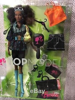 Top Model Nikki Barbie Doll African American Model Muse 2007 M6777 Nrfb