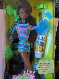 Totally Hair Barbie Doll African American Mattel 1991 MIB NRFB Groovy