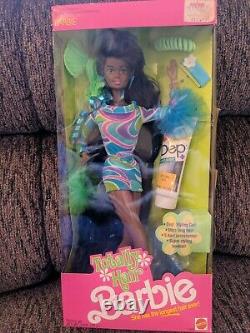 Totally Hair Barbie Doll African American Mattel 1991 MIB NRFB Groovy