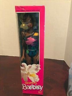Tropical Black Barbie Doll #1022 Never Removed from Box 1985 Mattel, Inc
