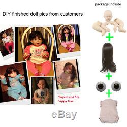 Unpainted 28 Reborn Toddler Doll Mould Kits Supplies(Head+Limbs+Body+Eyes+Hair)
