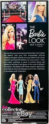 VHTF 2013 The Barbie Look Red Carpet Black Label Teresa Lea Doll Gold Dress Gown
