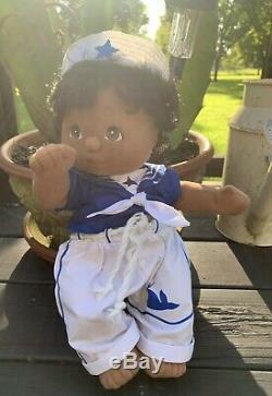 VINTAGE 1985 Mattel My Child Doll African American/Black BOY SAILOR