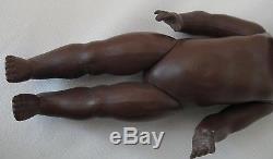 VINTAGE CELLULOID TOY BLACK AFRICAN AMERICAN BABY DOLL TURTLE MARK 32/34 GERMANY