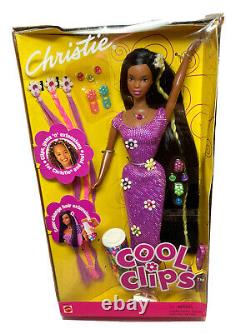 VINTAGE CHRISTIE COOL CLIPS Hair African American Black BARBIE DOLL Rare 1999