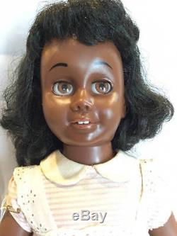 VINTAGE MATTEL BLACK AFRICAN AMERICAN CHATTY CATHY IN PEPPERMINT STICK OUTFIT