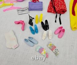 VTG 1980s My First Barbie Doll African American Easy On Clothes Fashions Shoes