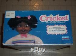 VTG 1986 Playmates talking animated CRICKET doll Black African-American NIB! -P14