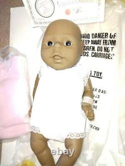 VTG 1989 Raffoler, African American Anatomically Correct Newborn Girl & boy Doll