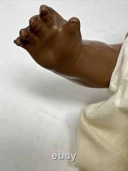 VTG Doll 1940, s African American Composite big baby doll 20 in yellow outfit