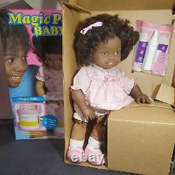 VTG Magic Potty Baby 1992 TYCO doll Toilet Training African American Doll with BOX