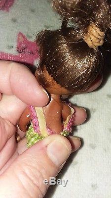 VTG SUPER RARE 1967 Little Liddle Kiddle Rolly Twiddle Doll African American