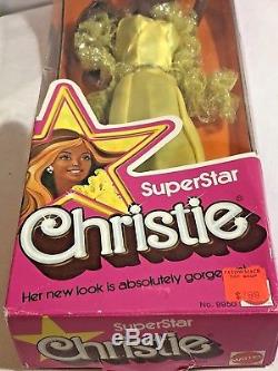 Vintage1976 Superstar Christie African American Barbie Doll 9950 Stand Variation