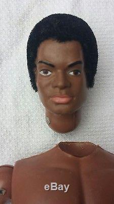 Vintage 1964 Hasbro 2 GI JOE Figure Dolls African American Black 4PARTS dolls
