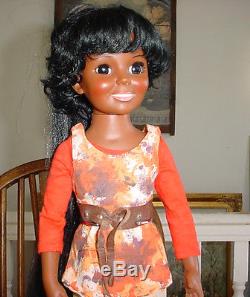 Vintage 1970 CRISSY Black African American Doll Crissy Family Ideal WORKS Well