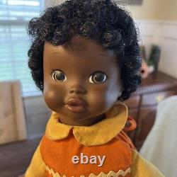 Vintage 1970 Talking Tamu 16 Doll African American Shindana Toys RARE! Read HTF