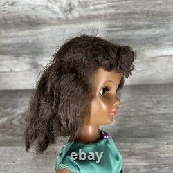 Vintage 1970's Ideal Doll 19 African American Green Dress Orig Clothes 14r Head