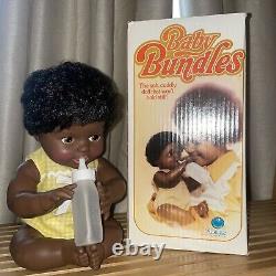 Vintage 1975 Kenner Baby Bundles African American Baby Girl No 26050 With Bottle