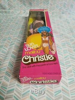 Vintage 1978 Sun Lovin' Malibu Christie Barbie Steffie Face Nrfb
