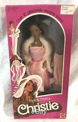 Vintage 1981 Pink & Pretty Christie Barbie Doll #3555 African American AA NRFB