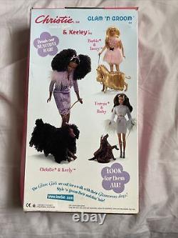 Vintage 1999 AA Barbie Glam N Groom Set Christie And Keely Dog 26252 #25 P-3