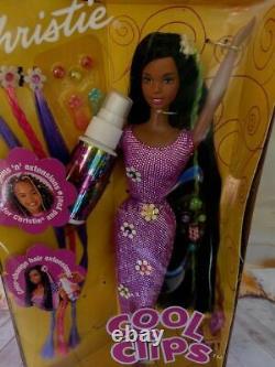 Vintage African American CHRISTIE COOL CLIPS BARBIE1999 RARE Long Hair NEW