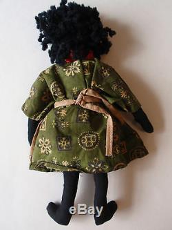 Vintage African American Cloth Rag Doll Primitive Amanda Stovall Black Country