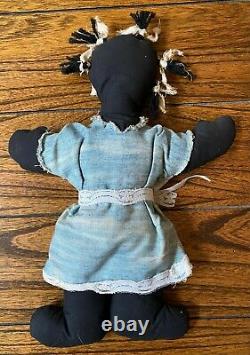 Vintage African American Folk Art Rag Doll