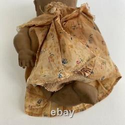 Vintage Amosandra Doll Amos & Andy Black AA Doll & Dress Damaged Missing Leg